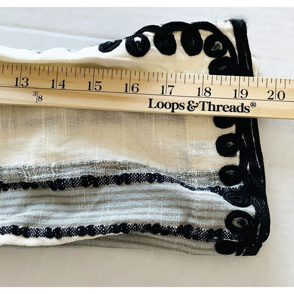 Soft Surroundings Coco de Mer V-Neck Boho Dress Sequin-Embellished Long Sleeve L - Picture 7 of 12